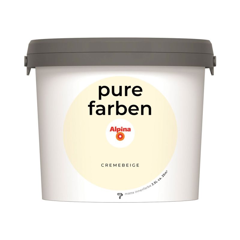 Alpina Innenfarbe pure farben 2,5 L Cremebeige matt