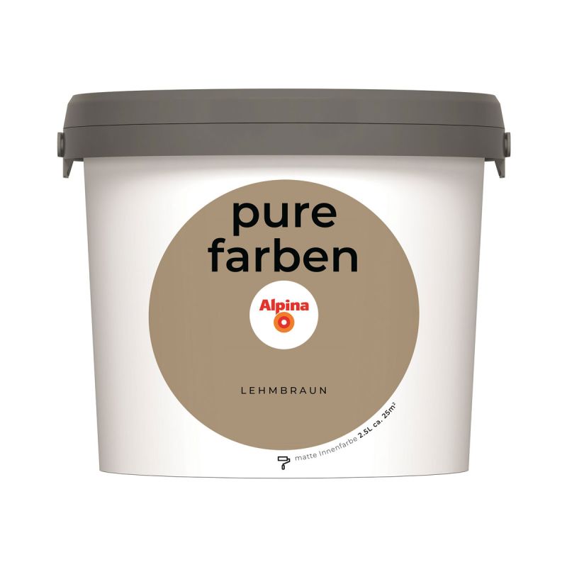 Alpina Innenfarbe pure farben 2,5 L Lehmbraun matt