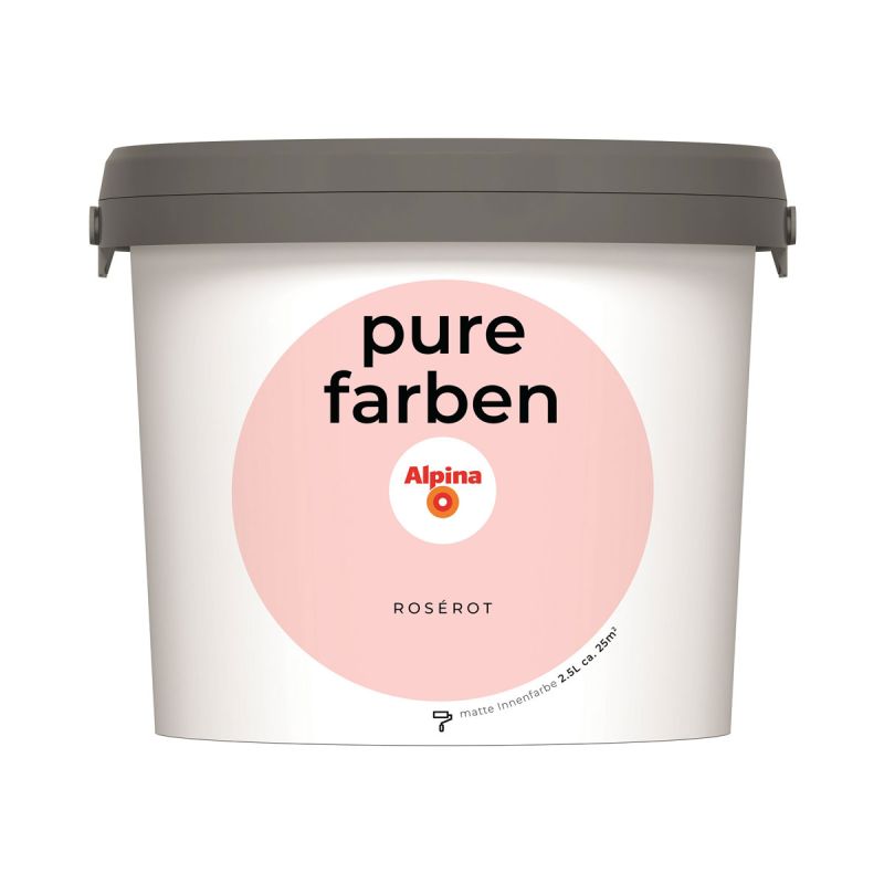 Alpina Innenfarbe pure farben 2,5 L Rosérot matt