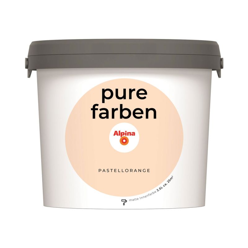 Alpina Innenfarbe pure farben 2,5 L Pastellorange matt