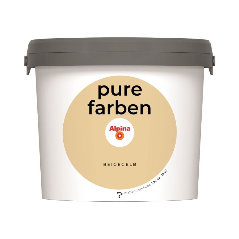Alpina Innenfarbe pure farben 2,5 L Beigegelb matt
