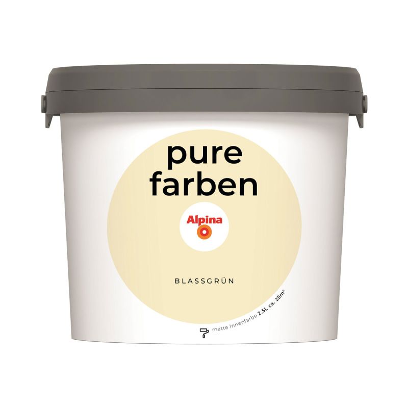 Alpina Innenfarbe pure farben 2,5 L Blassgrün matt