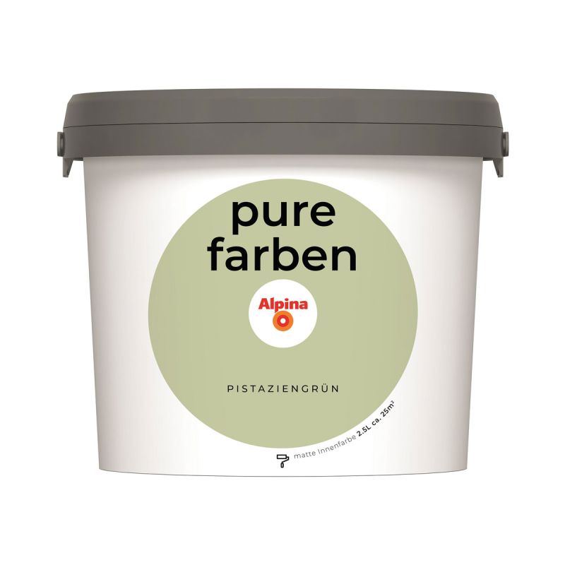 Alpina Innenfarbe pure farben 2,5 L Pistaziengrün matt