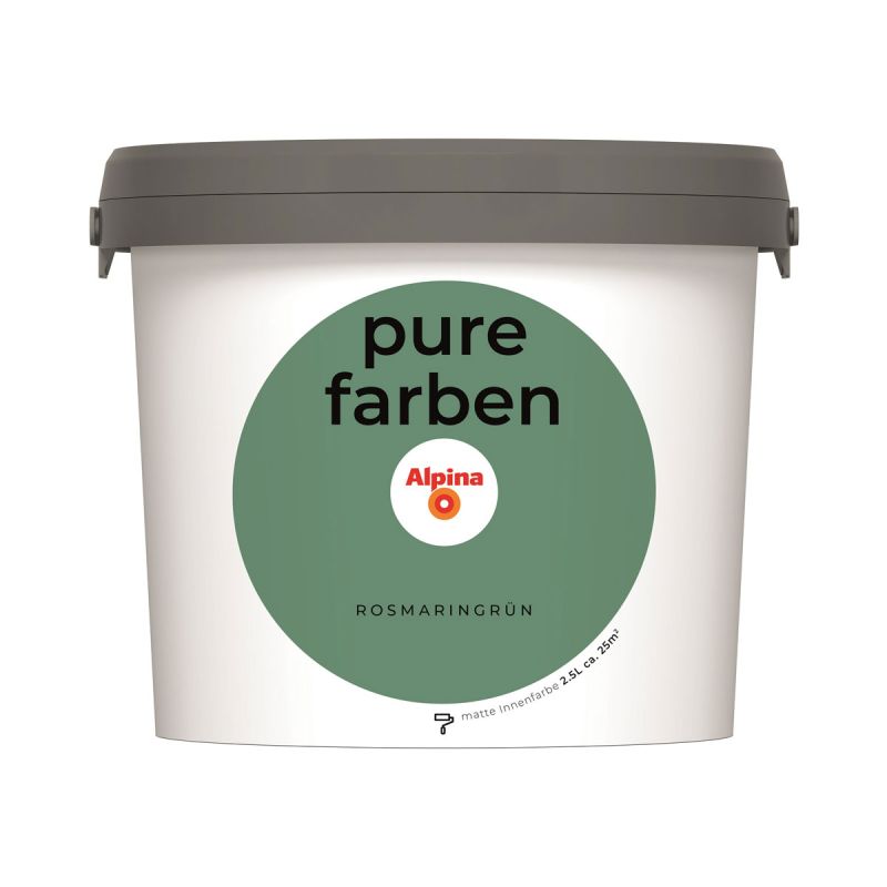 Alpina Innenfarbe pure farben 2,5 L Rosmaringrün matt