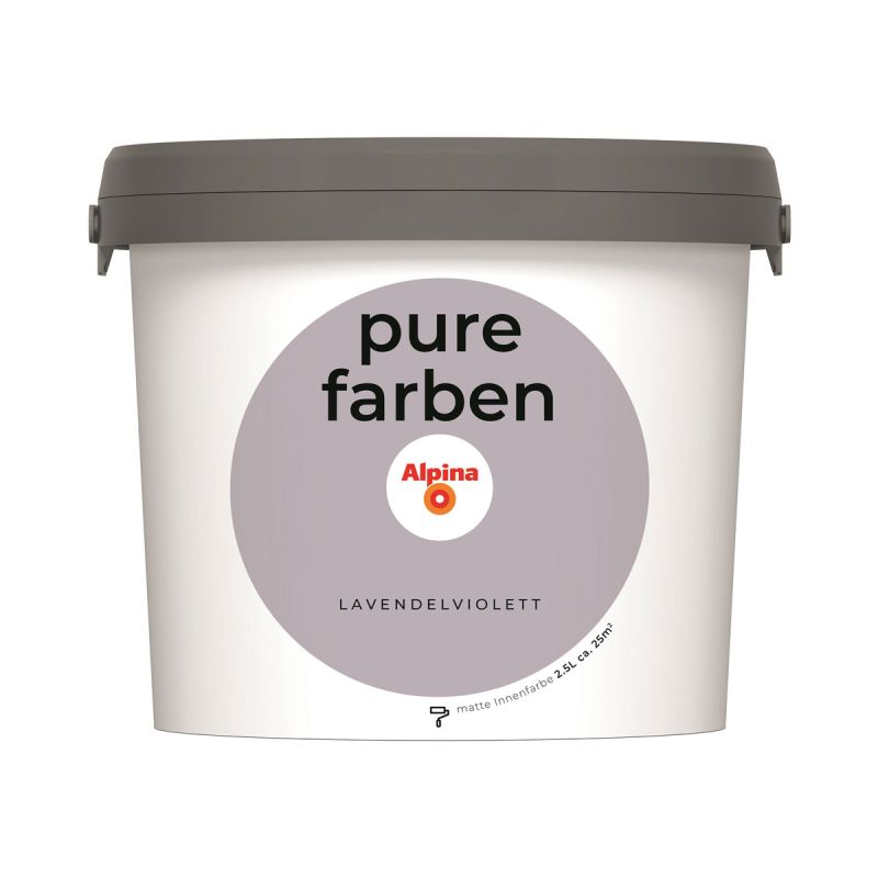 Alpina Innenfarbe pure farben 2,5 L Lavendelviolett matt