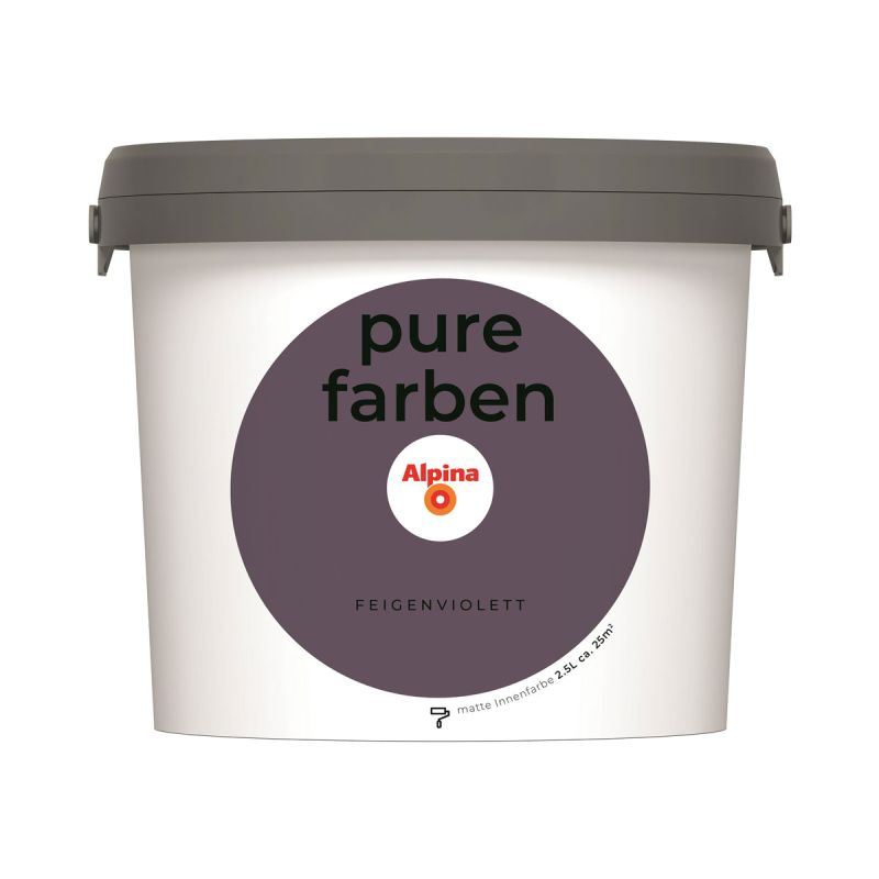 Alpina Innenfarbe pure farben 2,5 L Feigenviolett matt