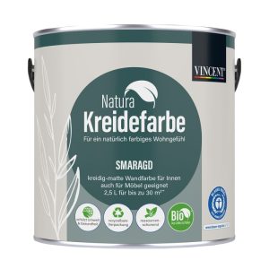 Vincent Natura Kreidefarbe Smaragd matt 2,5 L Vincent Natura Kreidefarbe Smaragd matt 2,5 L