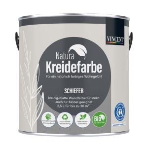 Vincent Natura Kreidefarbe Schiefer matt 2,5 L Vincent Natura Kreidefarbe Schiefer matt 2,5 L