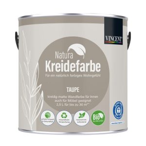 Vincent Natura Kreidefarbe Taupe matt 2,5 L Vincent Natura Kreidefarbe Taupe matt 2,5 L
