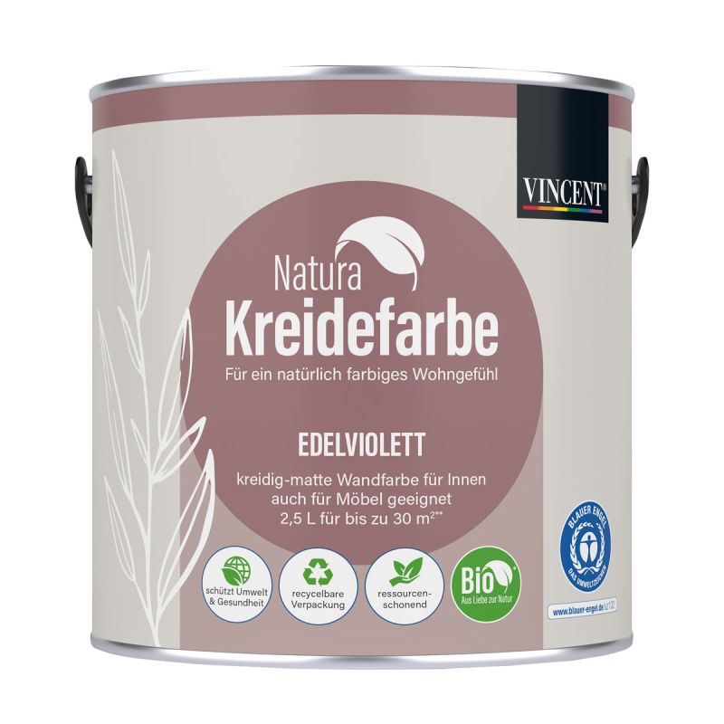 Vincent  Natura Kreidefarbe Edelviolett matt 2,5 L