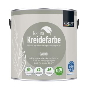 Vincent Natura Kreidefarbe Salbei matt 2,5 L Vincent Natura Kreidefarbe Salbei matt 2,5 L