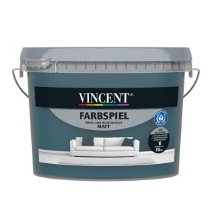 Vincent Wandfarbe Farbspiel Petrol matt 1 L Vincent Wandfarbe Farbspiel Petrol matt 1 L