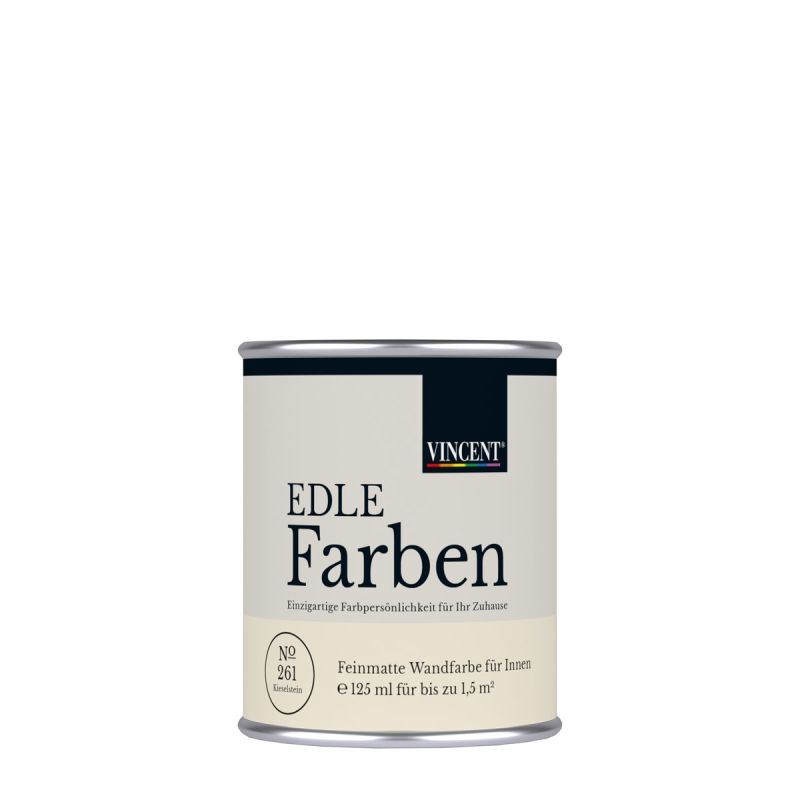 Vincent  Wandfarbe EDLE Farben Kieselstein matt 0,125 L