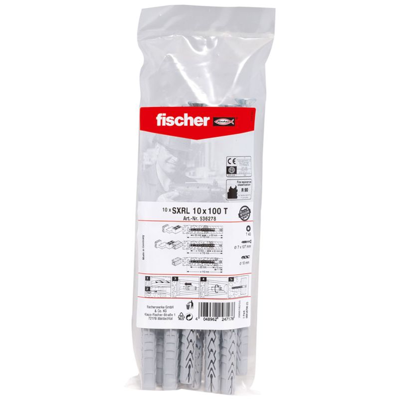 Fischer Langschaftdübel SXRL 10 x 100 mm T 10 Stück
