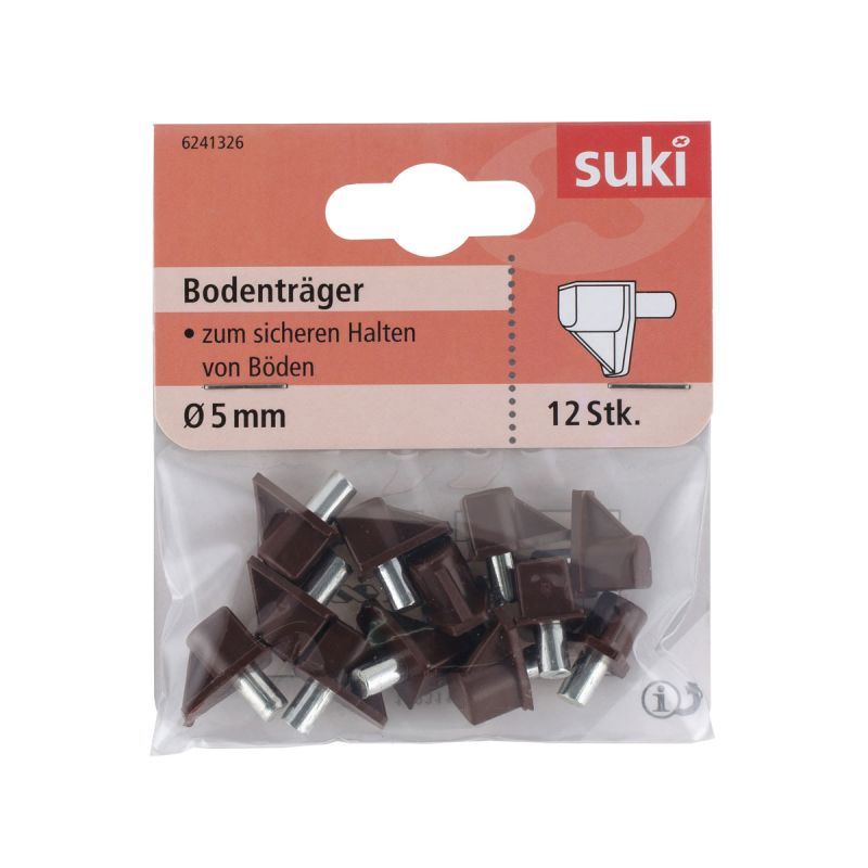 Suki Bodenträger Stahl Durchmesser 0,5 x 0,8 cm braun 12 Stück