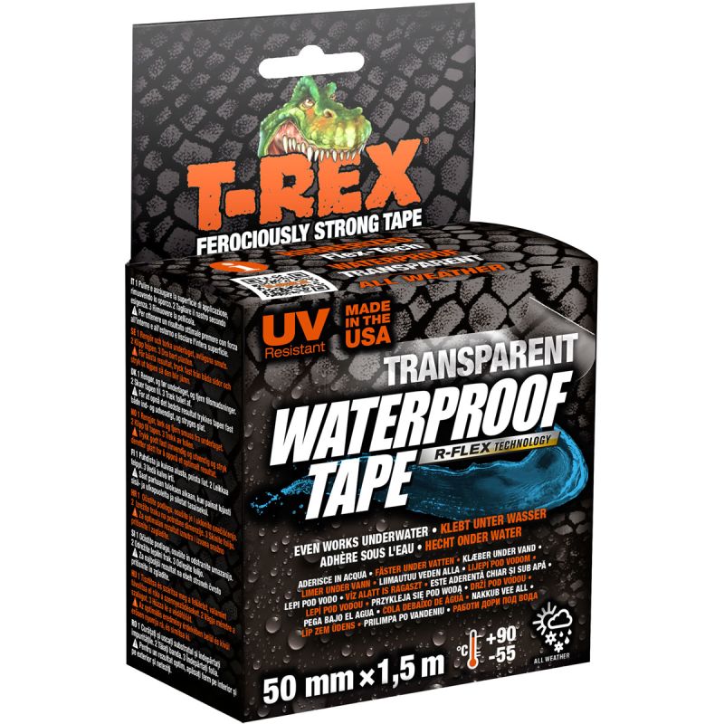 T-REX Klebeband Waterproof 50 mm x 1,5 m transparent