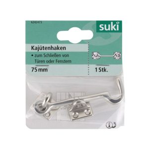Suki Kajütenhaken vernickelt 75 mm