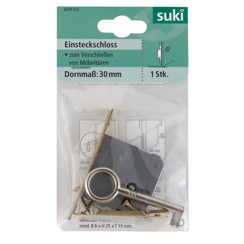 Suki Einsteckschloss gleichschließend 30 x 45 x 45 mm