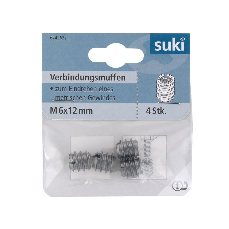 Suki Einschlagmutter blank M6 4 Stück