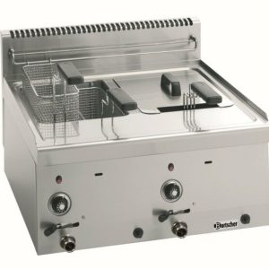 Bartscher Gas-Fritteuse mit 2 x 8 Liter, 13,4 kW, 600x600x290mm Bartscher Gas-Fritteuse mit 2 x 8 Liter, 13,4 kW, 600x600x290mm