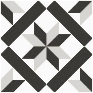 Feinsteinzeug Beta Black und White glasiert matt 20 x 20 x 1 cm Feinsteinzeug Beta Black und White glasiert matt 20 x 20 x 1 cm