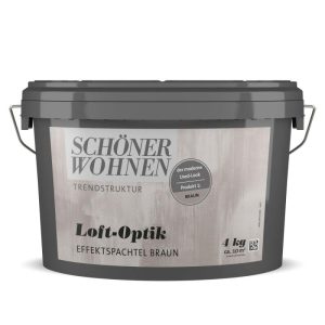Schöner Wohnen Farbe Loft-Optik Effektspachtel 4 kg Braun Schöner Wohnen Farbe Loft-Optik Effektspachtel 4 kg Braun