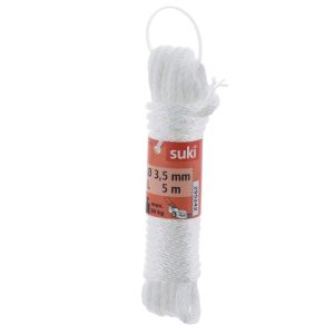 Suki Starterleine 3,5 mm 5m weiß Suki Starterleine 3,5 mm 5m weiß