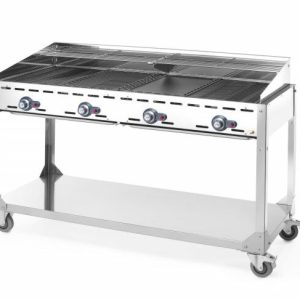 HENDI Grillsystem Green Fire 4 Brenner 22kW, Räder Profi Line HENDI Grillsystem Green Fire 4 Brenner 22kW, Räder Profi Line