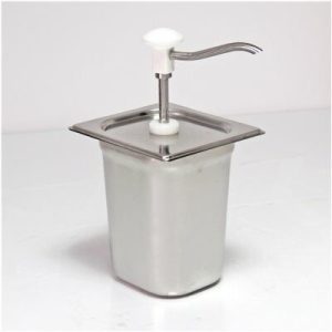 SCHNEIDER Saucenspender 3 Liter aus Edelstahl mit Druckkonpf und 1 GN-Behälter SCHNEIDER Saucenspender 3 Liter aus Edelstahl mit Druckkonpf und 1 GN-Behälter