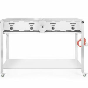 HENDI Grill-Master Quattro Gas-Bräter mit Ablageboden Fahrbar