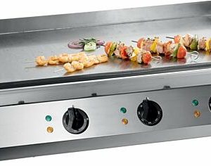 MASTRO Elektro-Grillplatte, verchromt glatt 4,5kW 400V, Breite 400mm MASTRO Elektro-Grillplatte, verchromt glatt 4,5kW 400V, Breite 400mm
