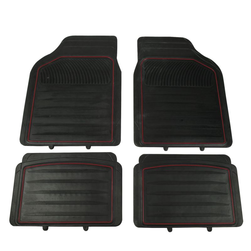 Cartrend Gummimatte schwarz grau 4-teilig