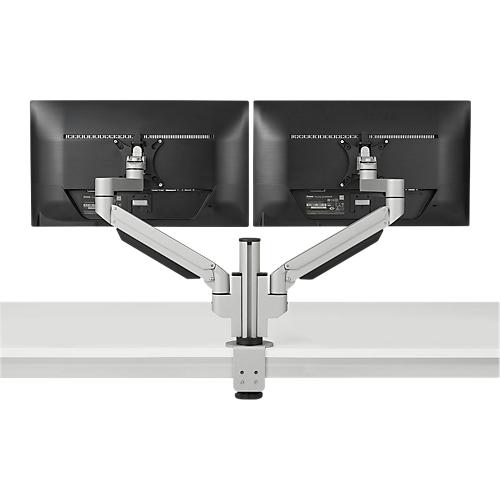 2-fach-Monitorarm BakkerElkhuizen Premium Office Dual, bis 12 kg, Tischklemme, dreh-/höhenverstellb., Kabelführ.