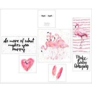 Canvas-Art Flamingos 7-Teiler Canvas-Art Flamingos 7-Teiler