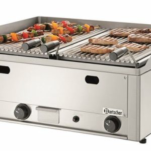 Gas-Lavastein-Tischgrillgerät 70, mit Grillrost für Fleisch, B 660 x T 570mm Gas-Lavastein-Tischgrillgerät 70, mit Grillrost für Fleisch, B 660 x T 570mm