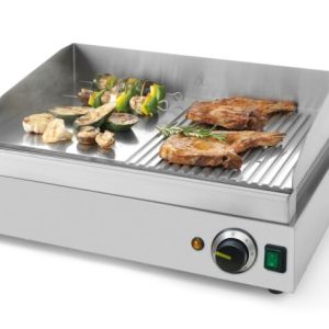 HENDI Grillplatte Profi Line 1/2glatt 1/2gerillt, 2400W