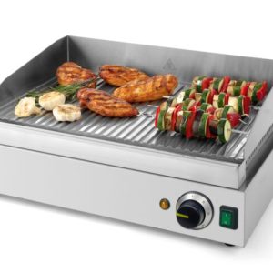 HENDI Grillplatte Profi Line gerillt, 550x420x240mm, 2400W
