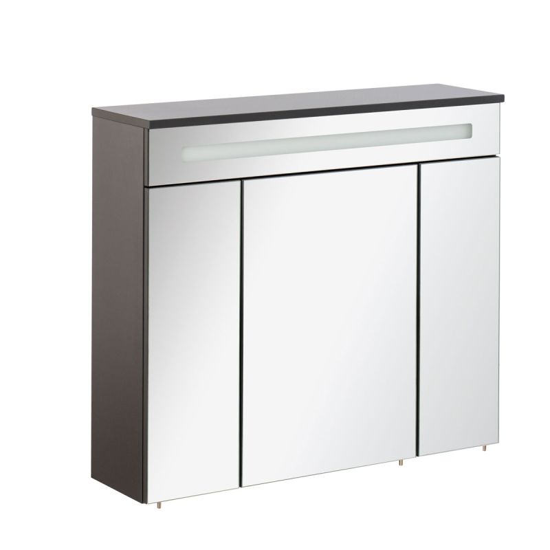 Fackelmann Spiegelschrank Kara anthrazit 80 x 70 x 22,5 cm