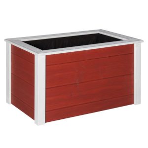 Hochbeet Douglasie 106 x 65 x 60 cm cremeweiß rot