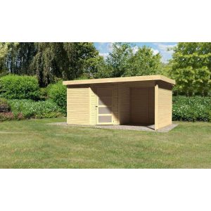 Karibu Gartenhaus Schwandorf 3/5 mit Anbaudach 220 cm und Seiten-/Rückwand 462 x 246 x 218 cm braun Karibu Gartenhaus Schwandorf 3/5 mit Anbaudach 220 cm und Seiten-/Rückwand 462 x 246 x 218 cm braun