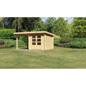 Karibu Gartenhaus Bastrup mit Schleppdach 200 cm naturbelassen 237 x 297 x 222 cm Karibu Gartenhaus Bastrup mit Schleppdach 200 cm naturbelassen 237 x 297 x 222 cm