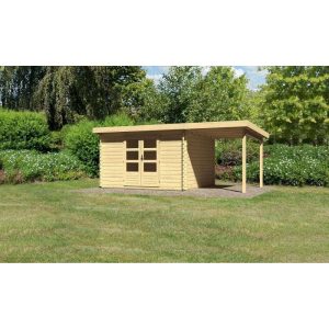 Karibu Gartenhaus Bastrup mit Schleppdach 200 cm naturbelassen 357 x 297 x 222 cm Karibu Gartenhaus Bastrup mit Schleppdach 200 cm naturbelassen 357 x 297 x 222 cm