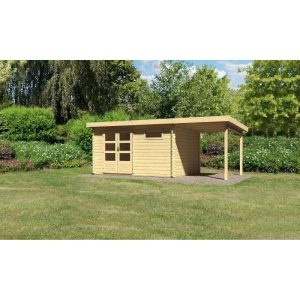 Karibu Gartenhaus Bastrup mit Schleppdach 200 cm naturbelassen 387 x 297 x 222 cm Karibu Gartenhaus Bastrup mit Schleppdach 200 cm naturbelassen 387 x 297 x 222 cm