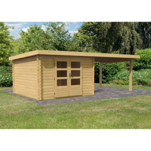 Karibu Gartenhaus Bastrup mit Schleppdach 300 cm naturbelassen 297 x 297 x 222 cm Karibu Gartenhaus Bastrup mit Schleppdach 300 cm naturbelassen 297 x 297 x 222 cm