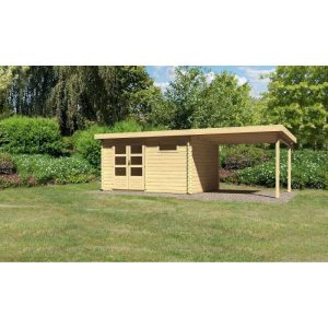 Karibu Gartenhaus Bastrup mit Schleppdach 300 cm naturbelassen 387 x 297 x 222 cm Karibu Gartenhaus Bastrup mit Schleppdach 300 cm naturbelassen 387 x 297 x 222 cm