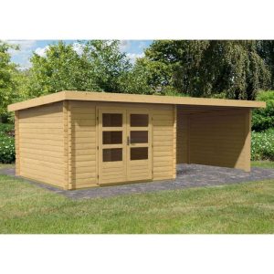 Karibu Gartenhaus Bastrup mit Schleppdach 300 cm und Seiten-/Rückwand naturbelassen 300 x 262 x 202 cm Karibu Gartenhaus Bastrup mit Schleppdach 300 cm und Seiten-/Rückwand naturbelassen 300 x 262 x 202 cm