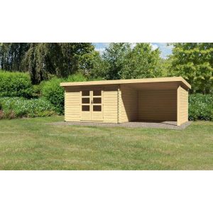 Karibu Gartenhaus Bastrup mit Schleppdach 300 cm und Seiten-/Rückwand naturbelassen 357 x 297 x 222 cm Karibu Gartenhaus Bastrup mit Schleppdach 300 cm und Seiten-/Rückwand naturbelassen 357 x 297 x 222 cm