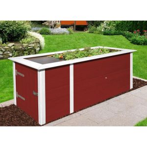 Weka Profi-Hochbeet 669 mit Abstellraum rot Weka Profi-Hochbeet 669 mit Abstellraum rot