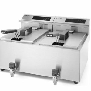 HENDI Fritteuse ProfiLine, digital Bedienfeld, Timer, 2x 8L, 7kW HENDI Fritteuse ProfiLine, digital Bedienfeld, Timer, 2x 8L, 7kW