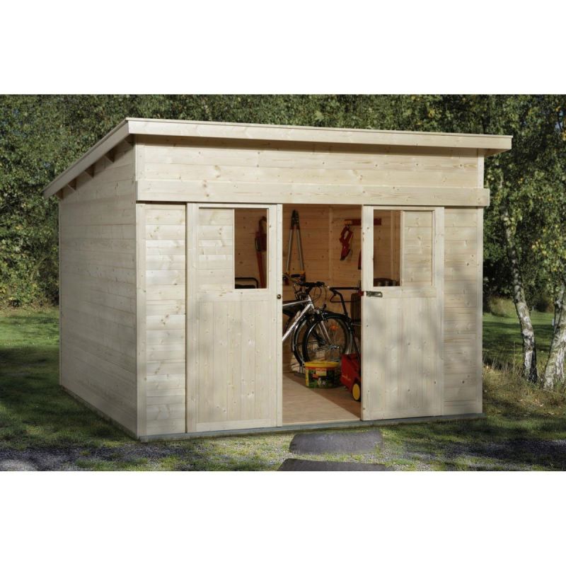 Weka Schiebetürhaus 225 Größe 1 natur 315 x 249 x 238 cm braun